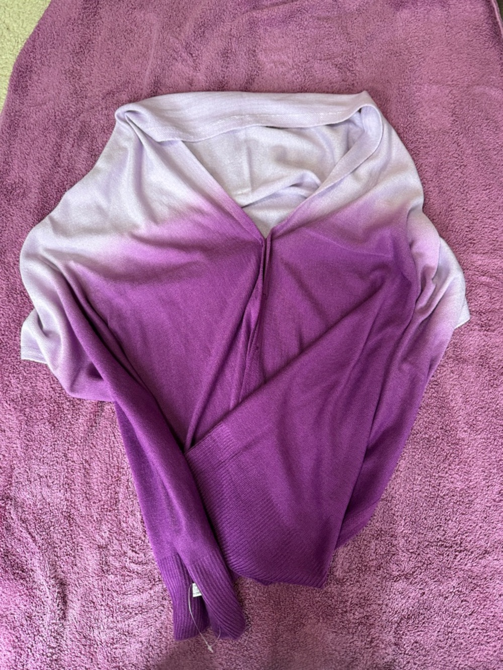 Ombré Lavender to Deep Purple Lightweight Sweater